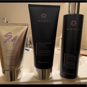 MONAT Shampoo, Conditioner & Blow out Cream